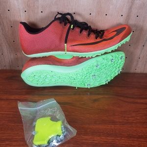 New Nike Zoom 400 Running Track Spikes Orange Red